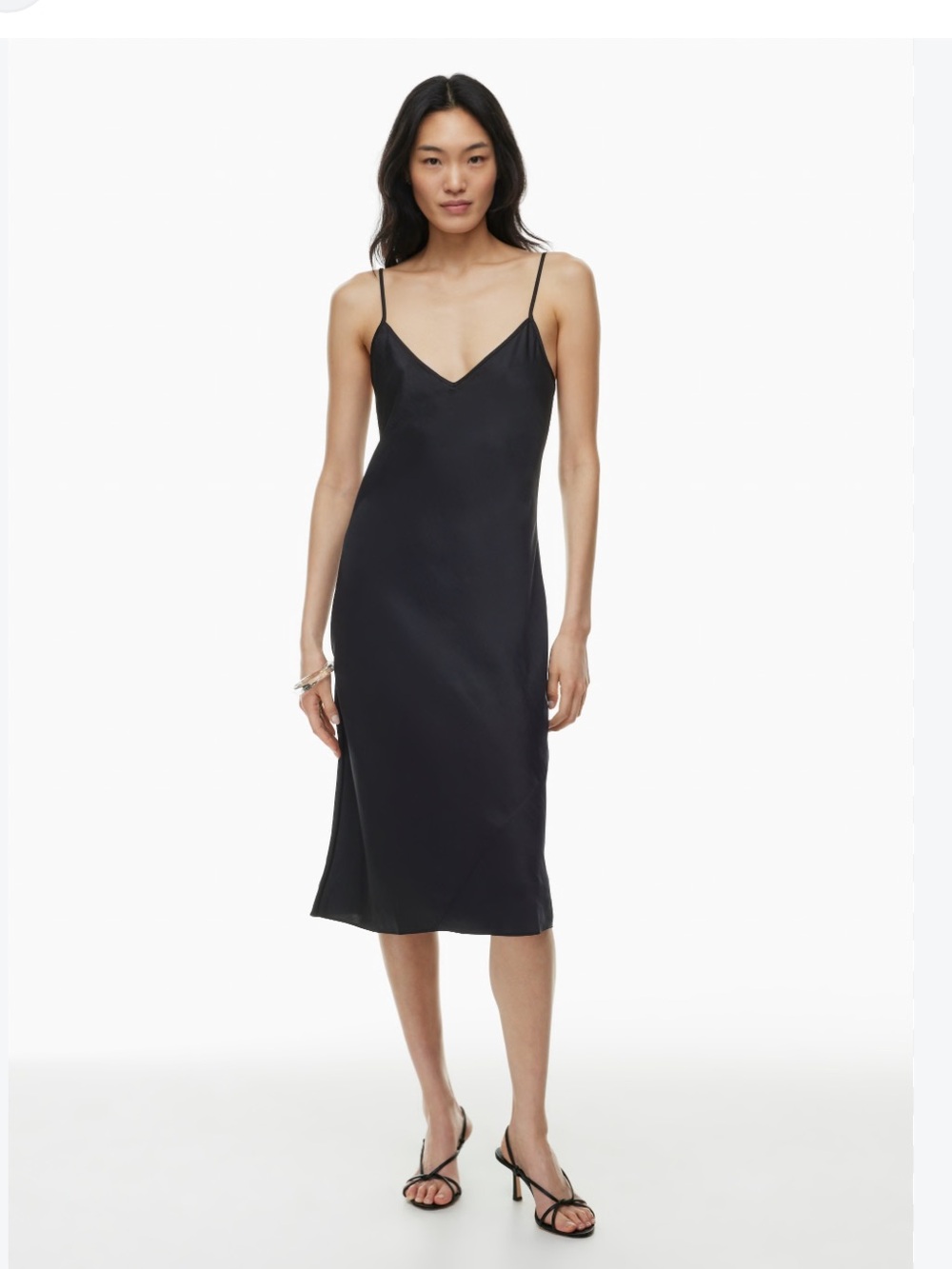Aritzia Wilfred Only Slip Midi Dress - Black